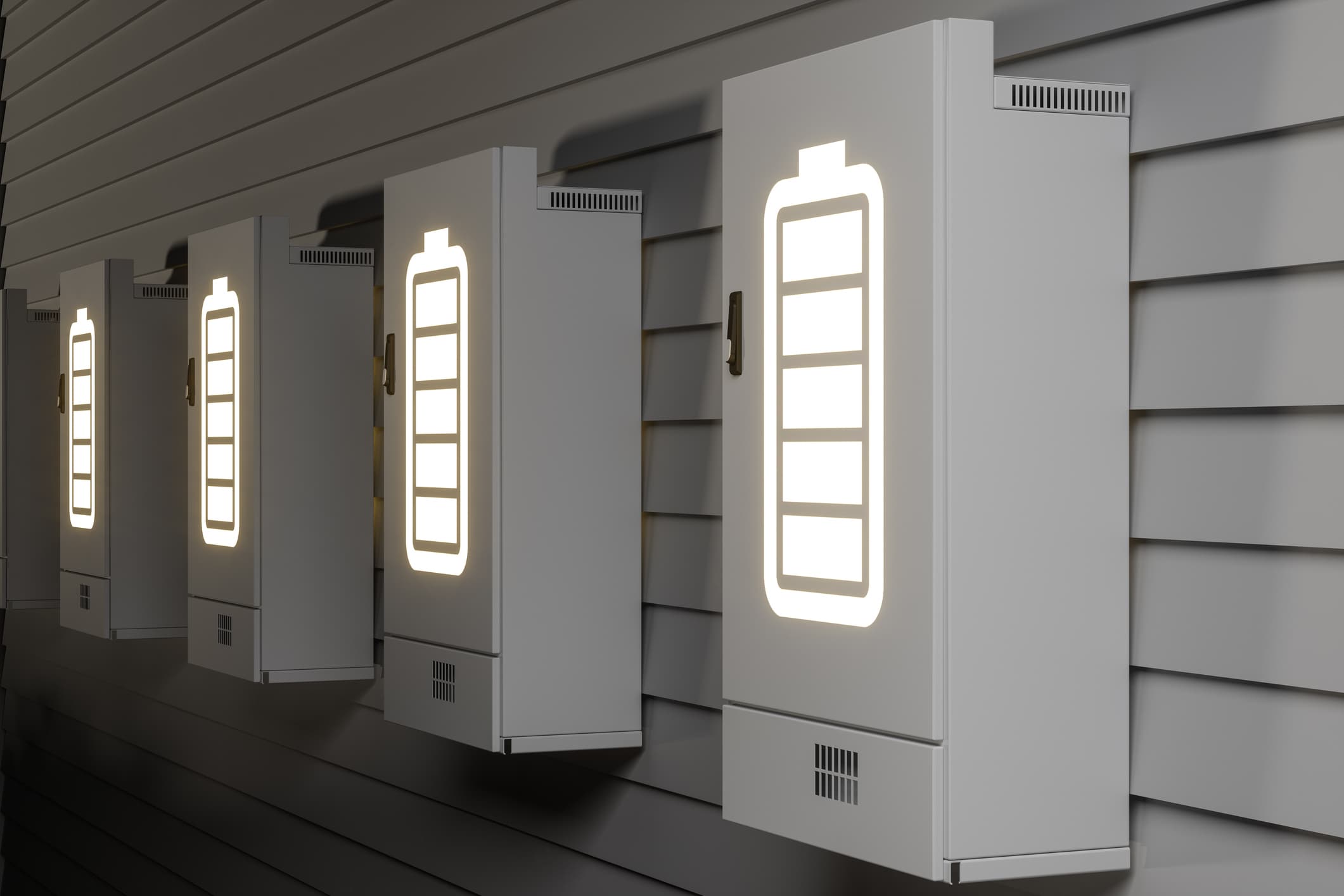 Batteries de stockage domestique montées au mur